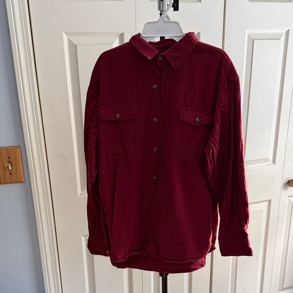 Men's Redhead Burgundy Button-Up Jacket